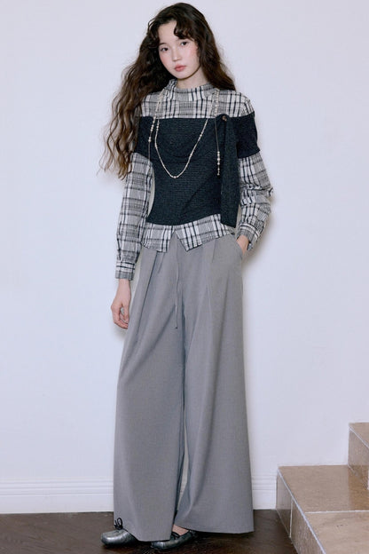 Irregular High Collar Sweater Tops