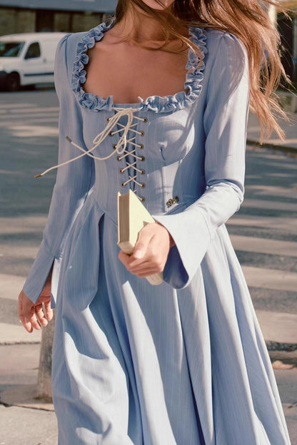 Silhouette Blue Lace Dress