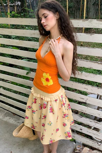 Sweet Floral Slim Camisole