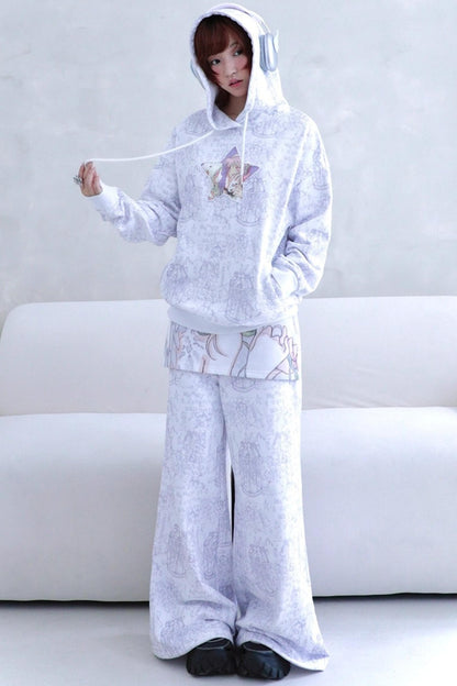 Millennium White Hooded Sweatshirt