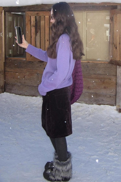 Mint Violet Wool Sweater