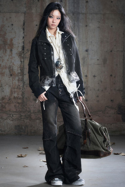 Wander Pleated Distressed Chiffon Shirt