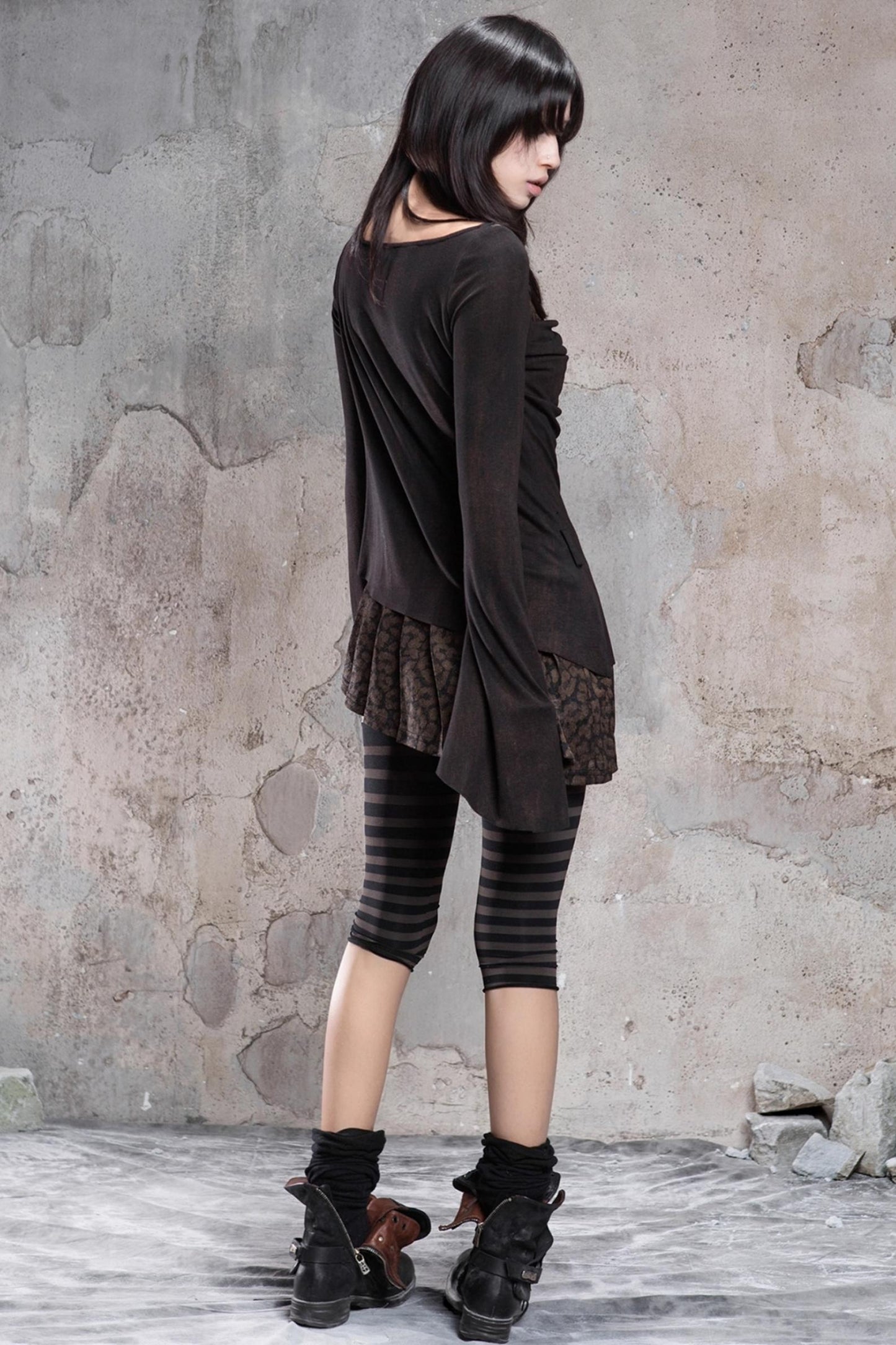 Knitted Contrast Patchwork Top