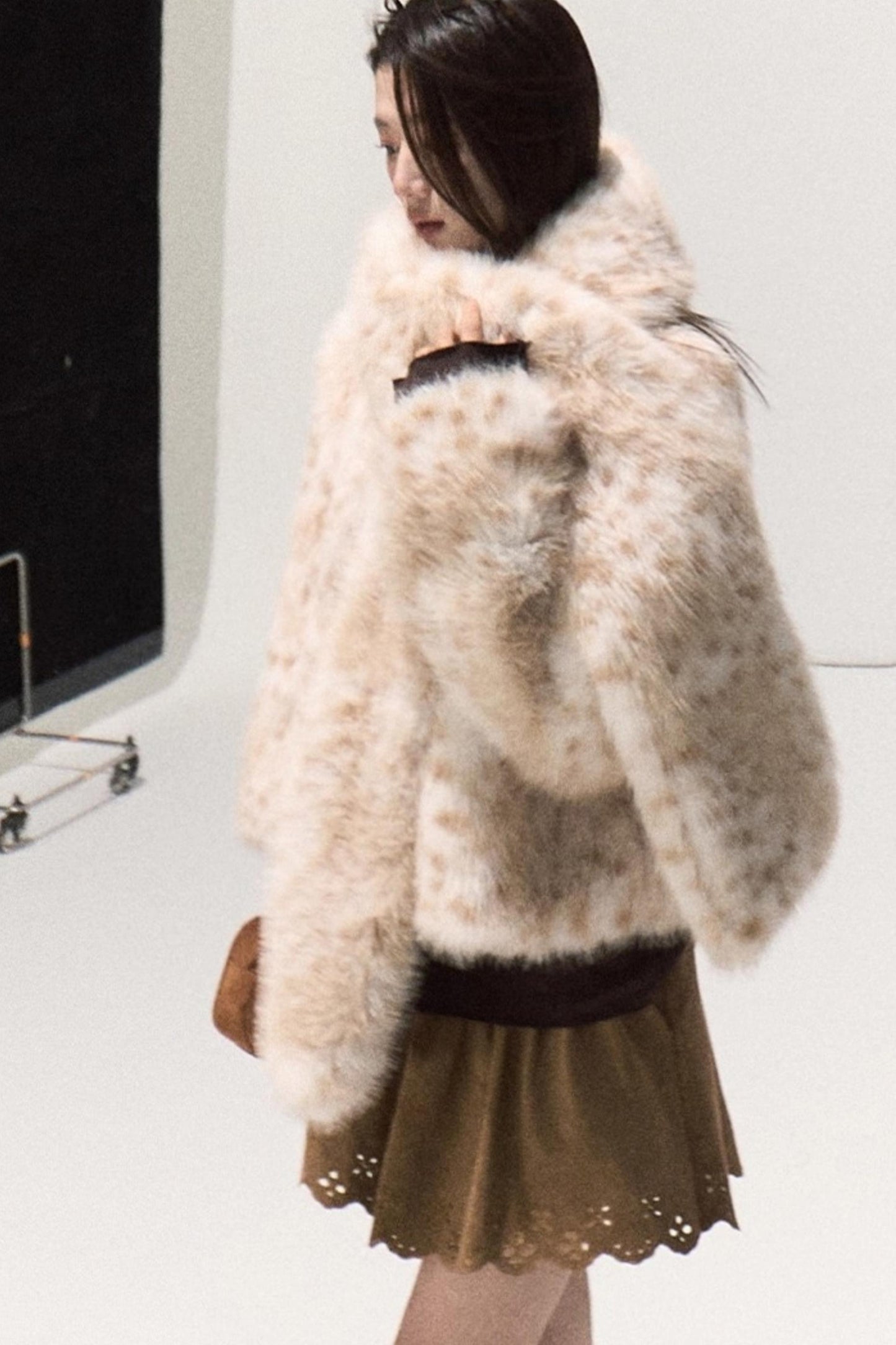 Leopard Print Fur Coat set-Up