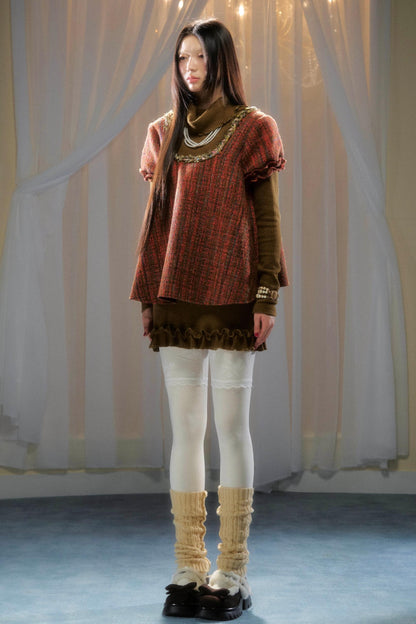 Tweed Bow-Detail Two-Piece Set