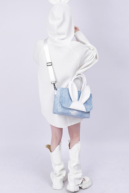 Denim Rabbit Tote Bag