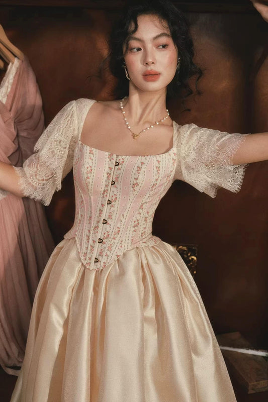 French Retro Lace Top