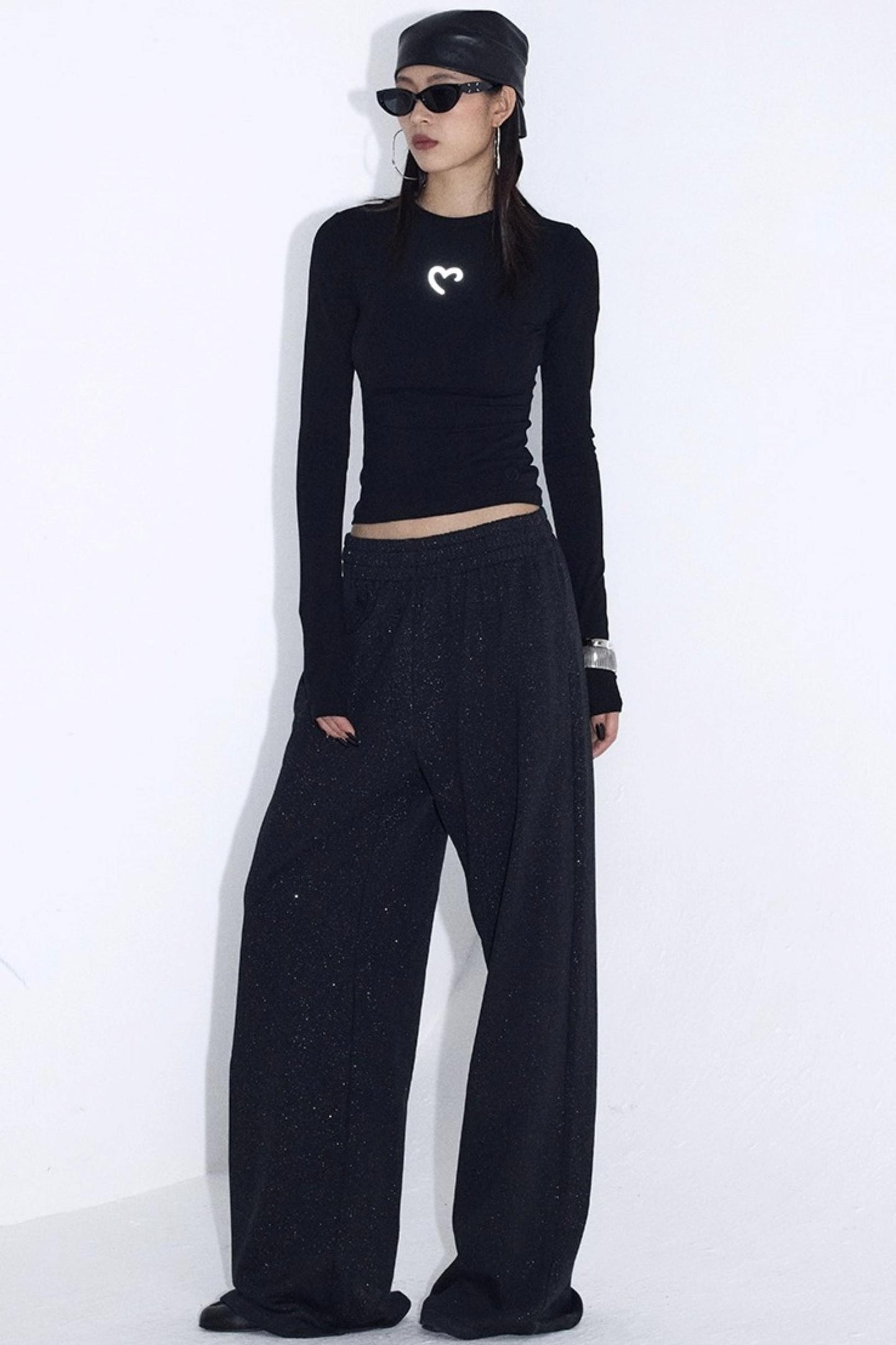 Love Black Base Layer Top