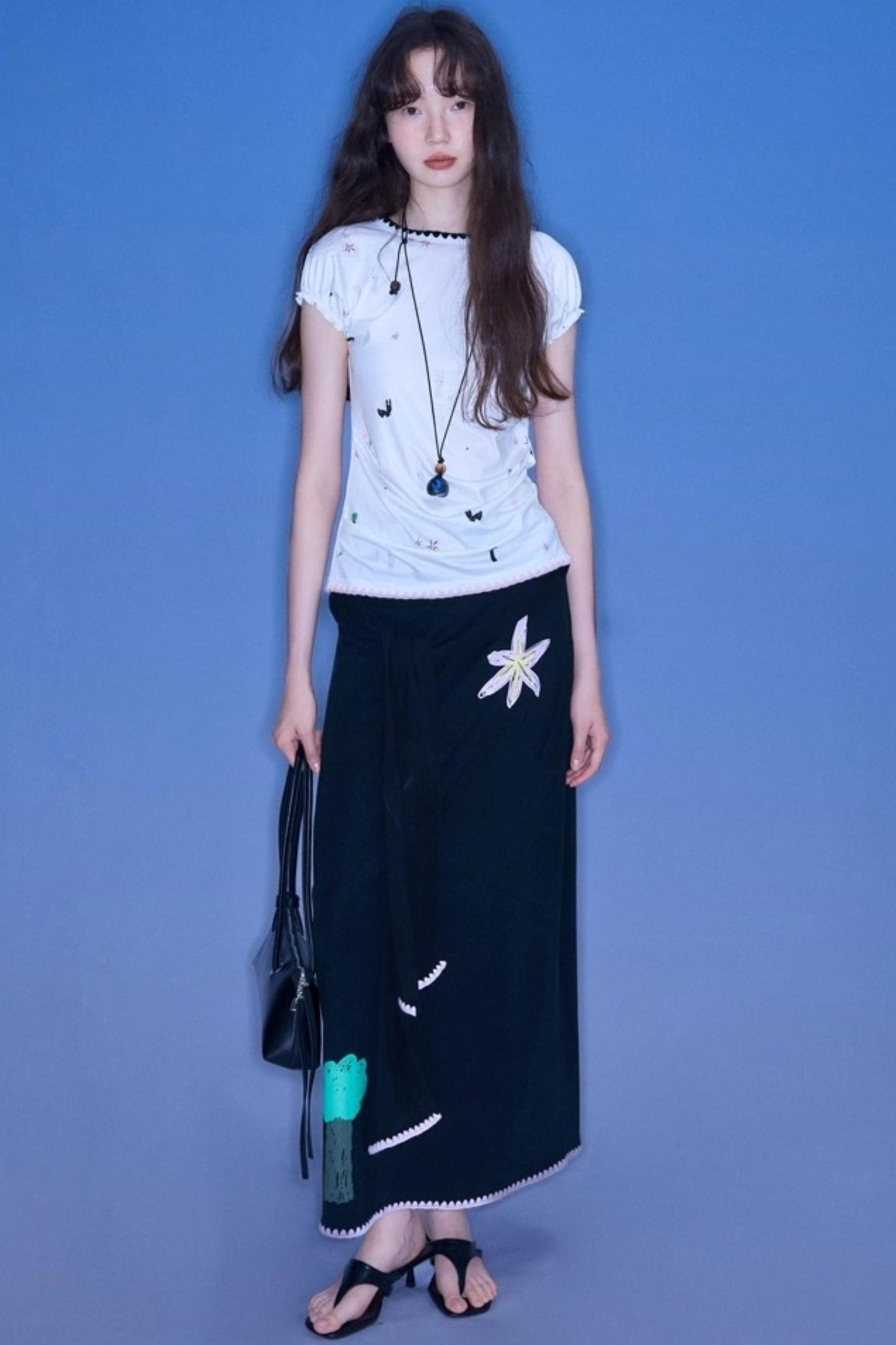 Star Flower Tencel Skirt