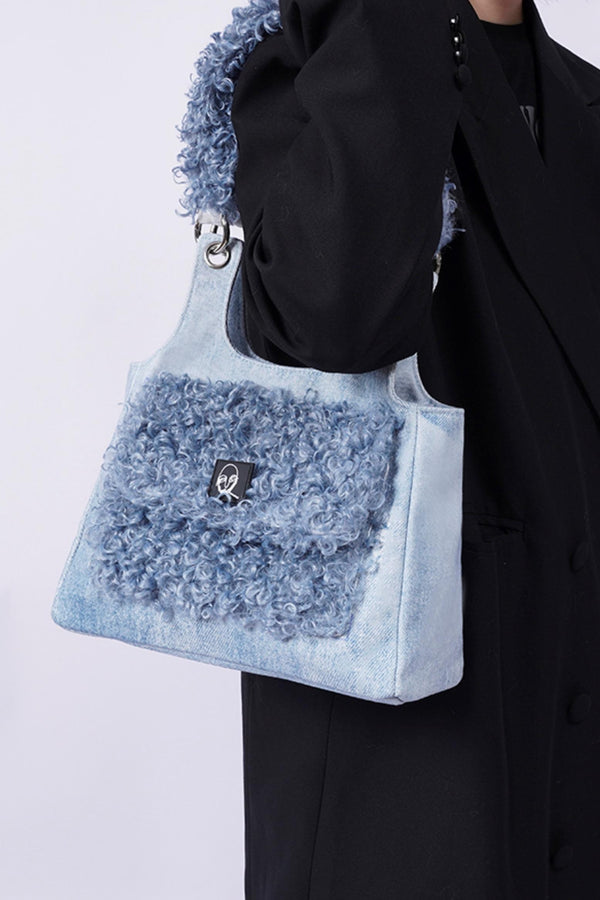 Luxe Textured Crossbody Tote Bag