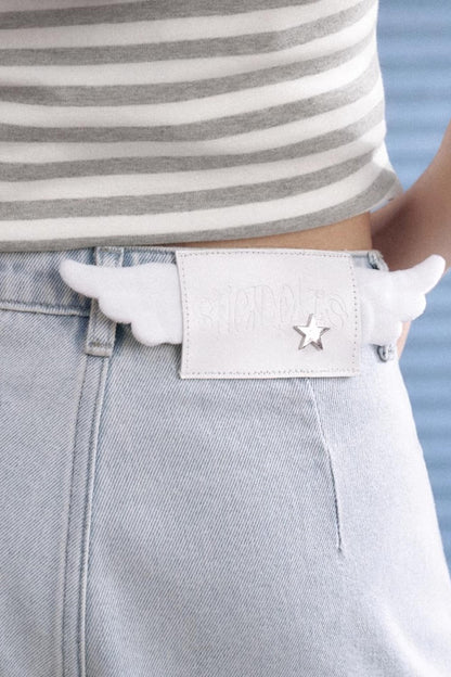 Light Blue Denim Shorts