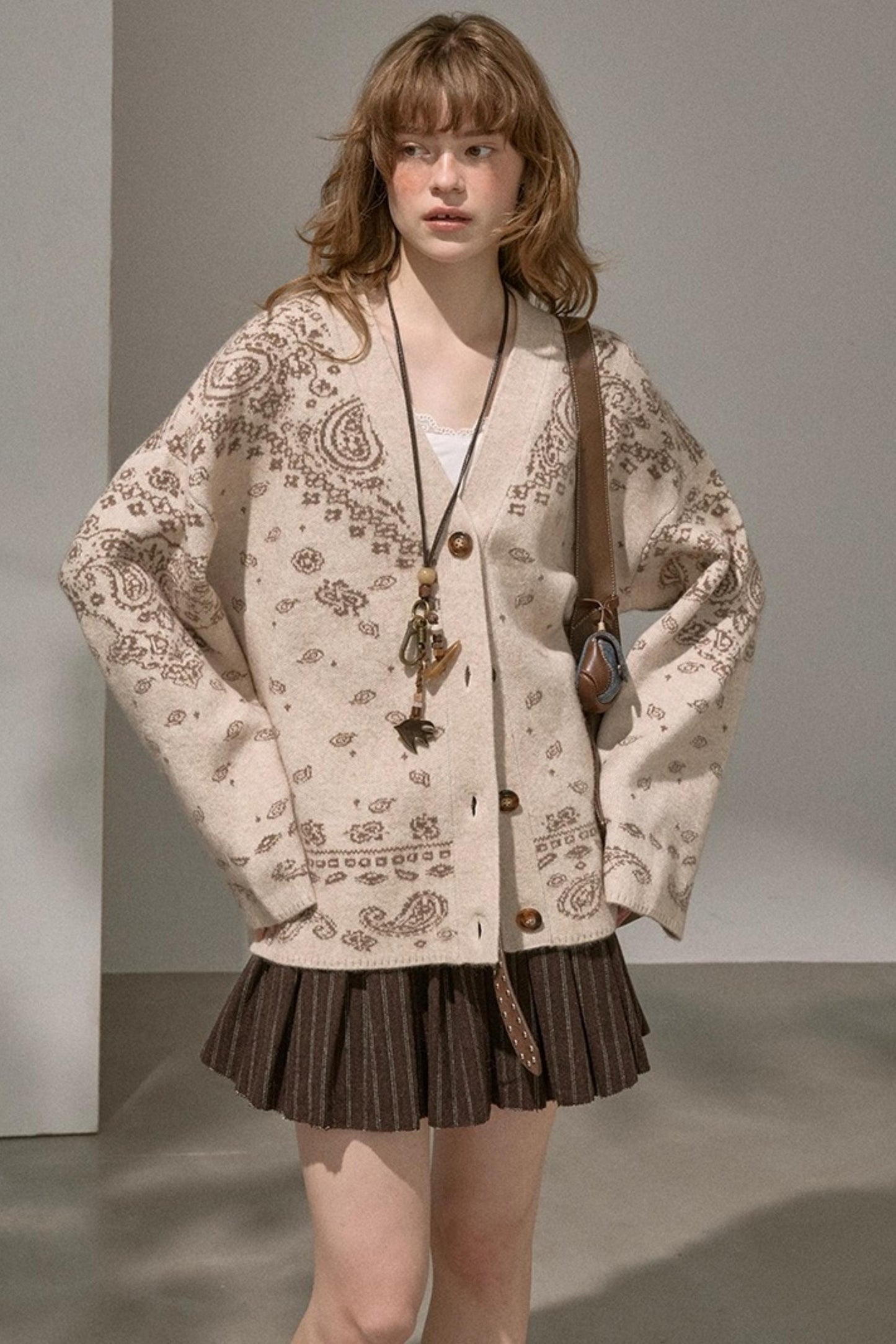 Premium V-Neck Knit Cardigan