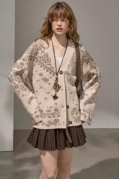 Premium V-Neck Knit Cardigan