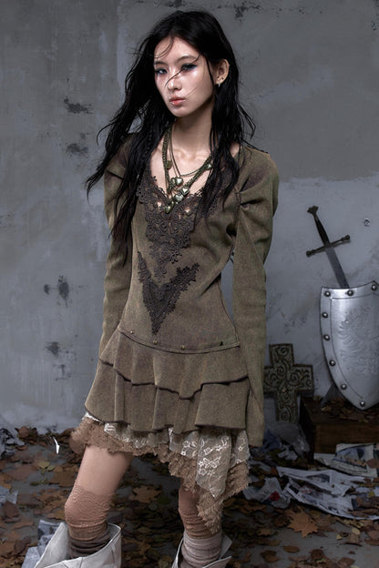 Palace Deep V-Neck Knitted Dress