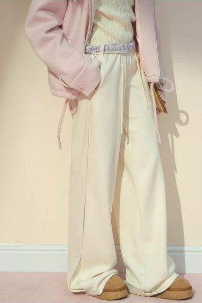 Straight Woolen Trousers