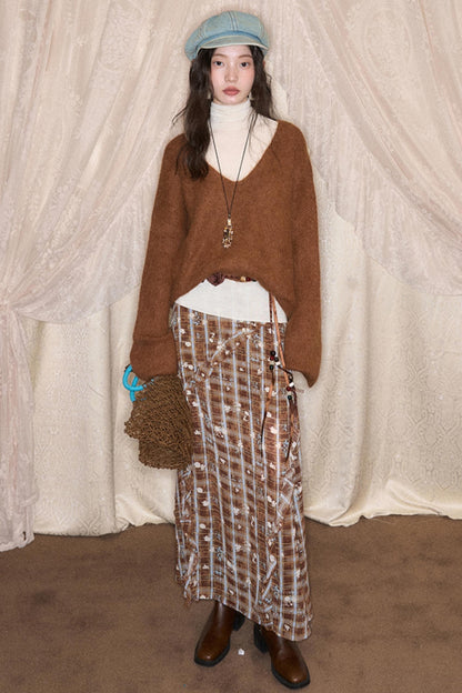 Wilderness Vintage Floral Print Skirt