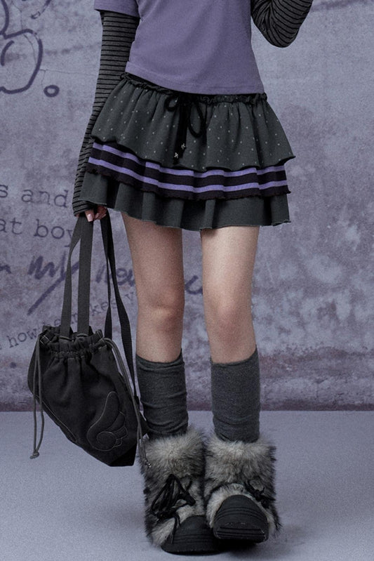 Purple Polka Dot Cake Skirt