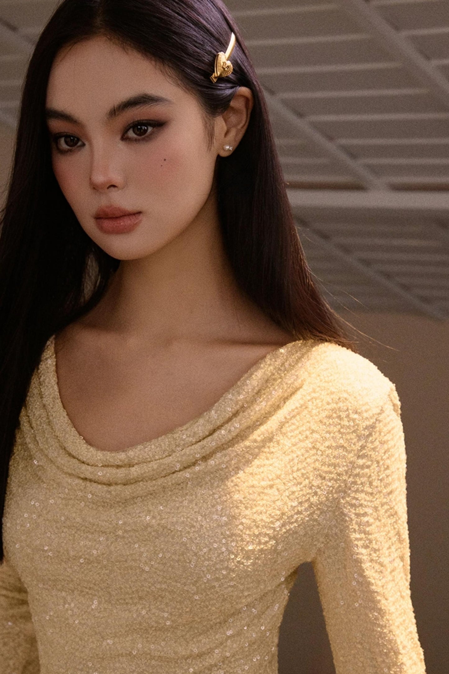 Sequin Scoop Neck Top