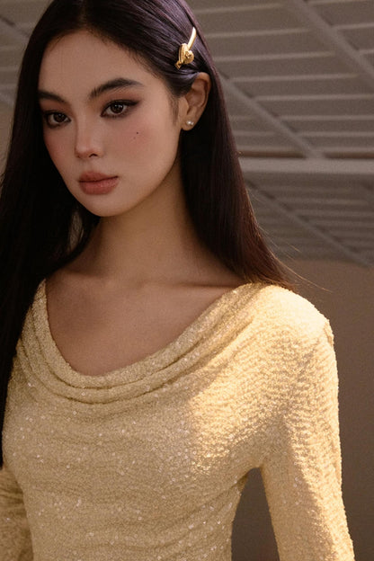 Sequin Scoop Neck Top