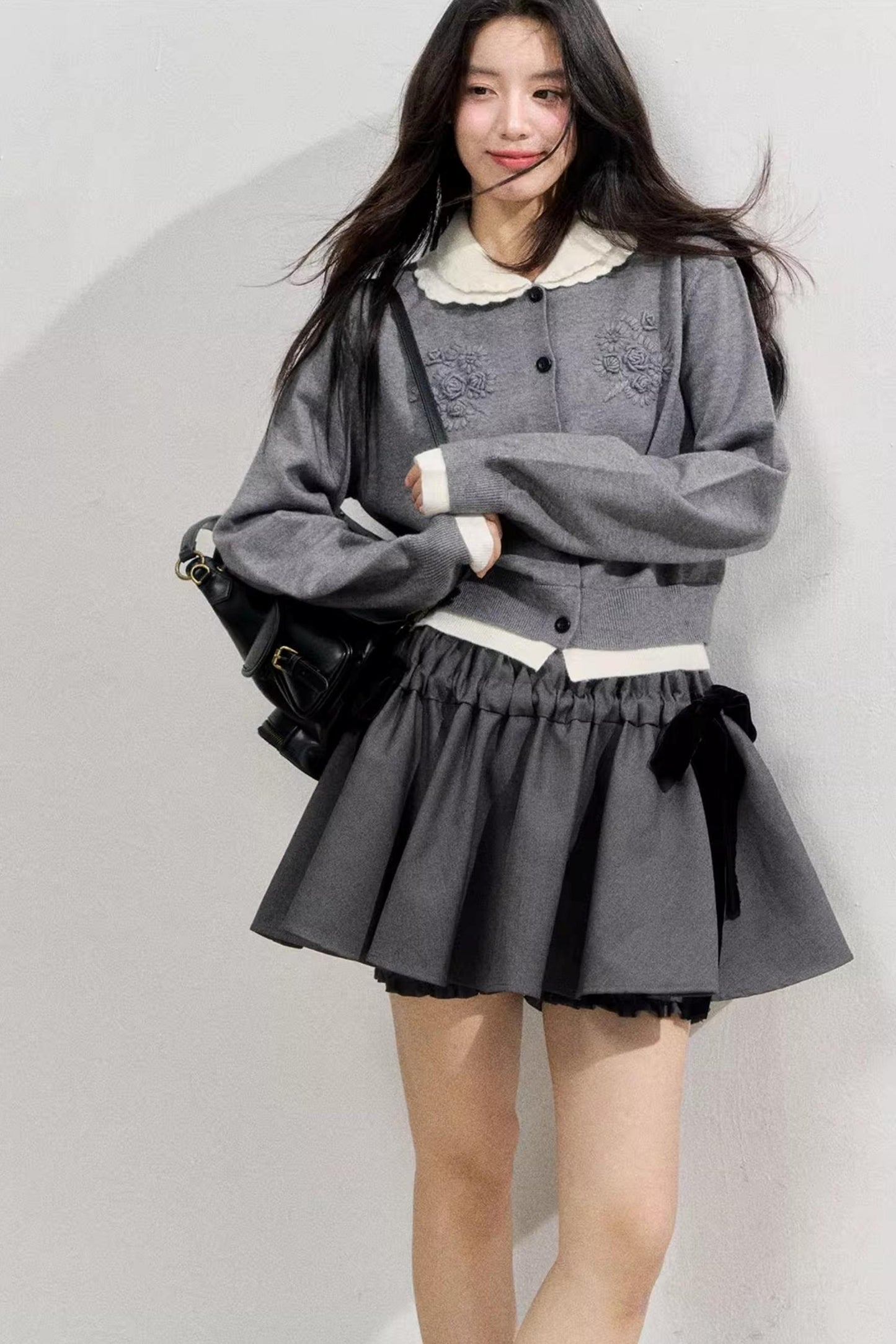 Sunset Rose Crochet Sweater