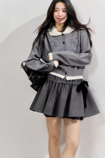 Sunset Rose Crochet Sweater