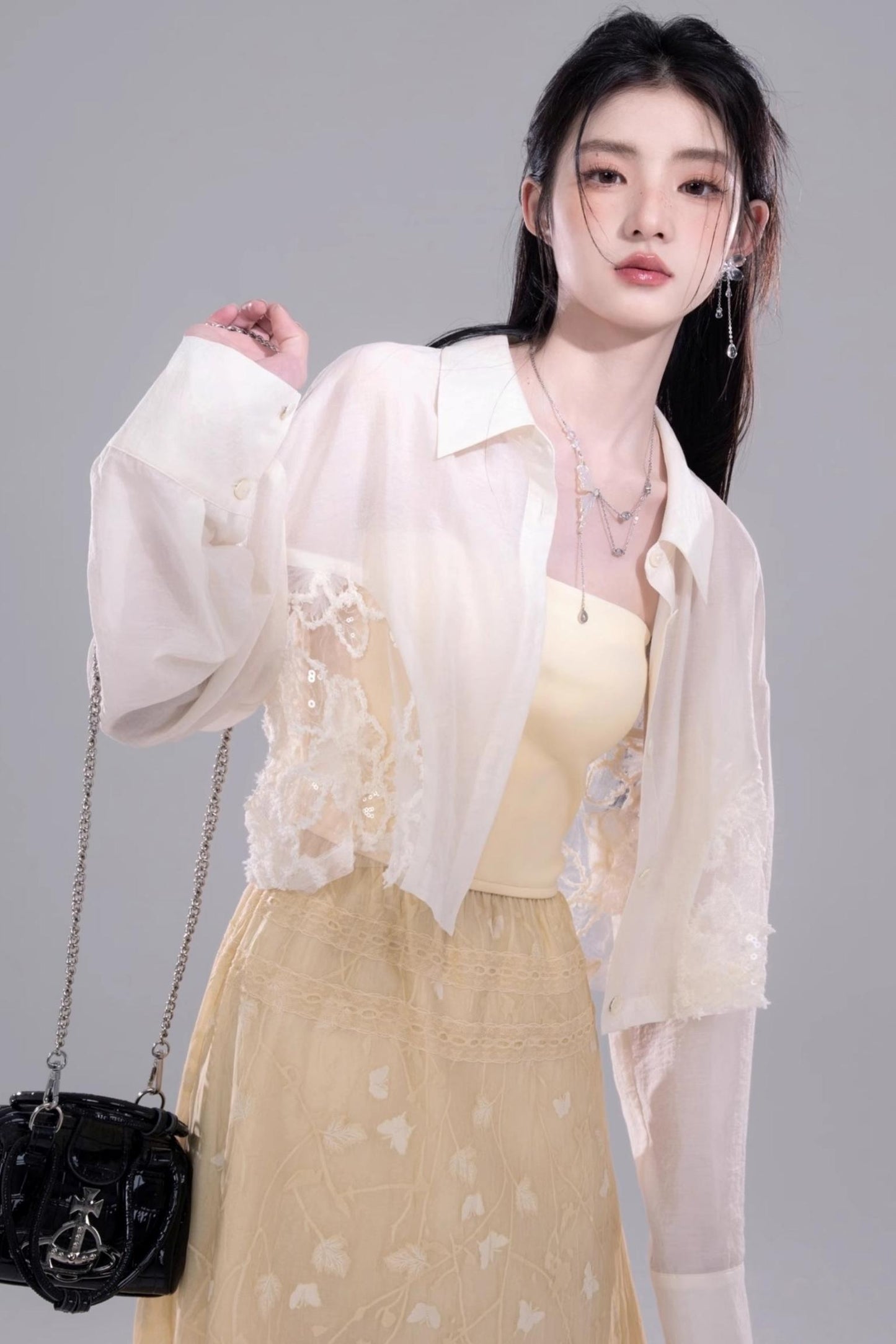 Belle Lace White Shirt