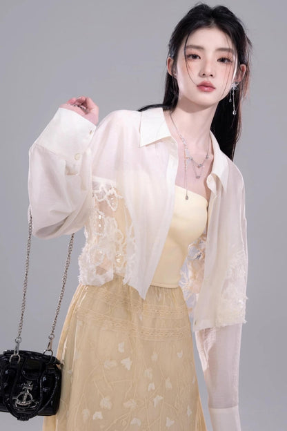 Belle Lace White Shirt