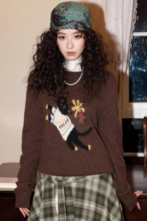 Mohair Room Cat Sweater Set-Up