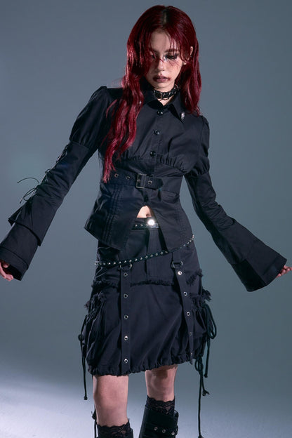 Gothic Flared Sleeves Top