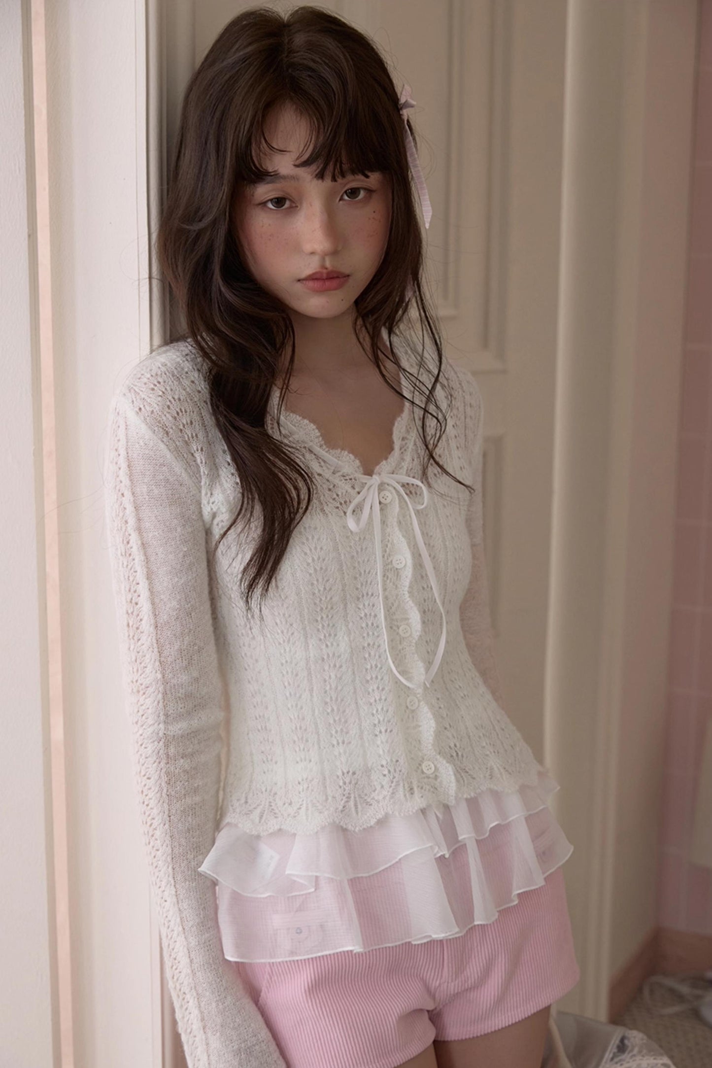 Sweet Lace Knitted Sweater