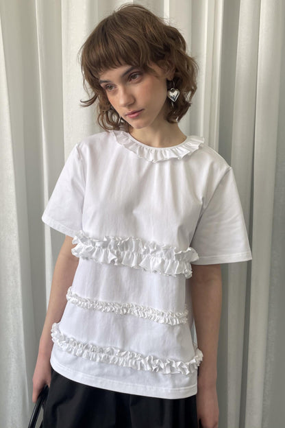 Whimsical White Drawstring Tee