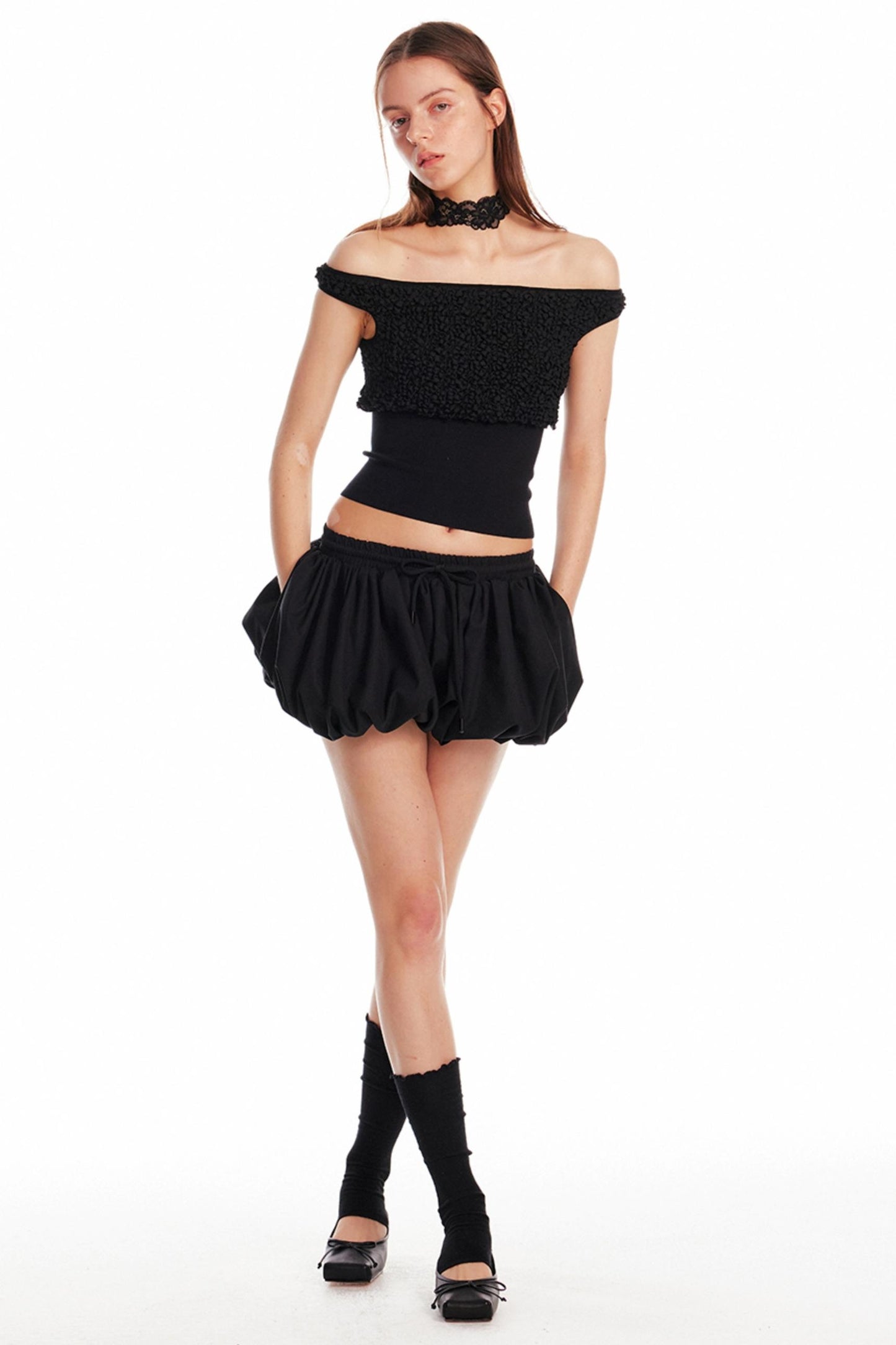 Chic One-Shoulder Silk Blouse