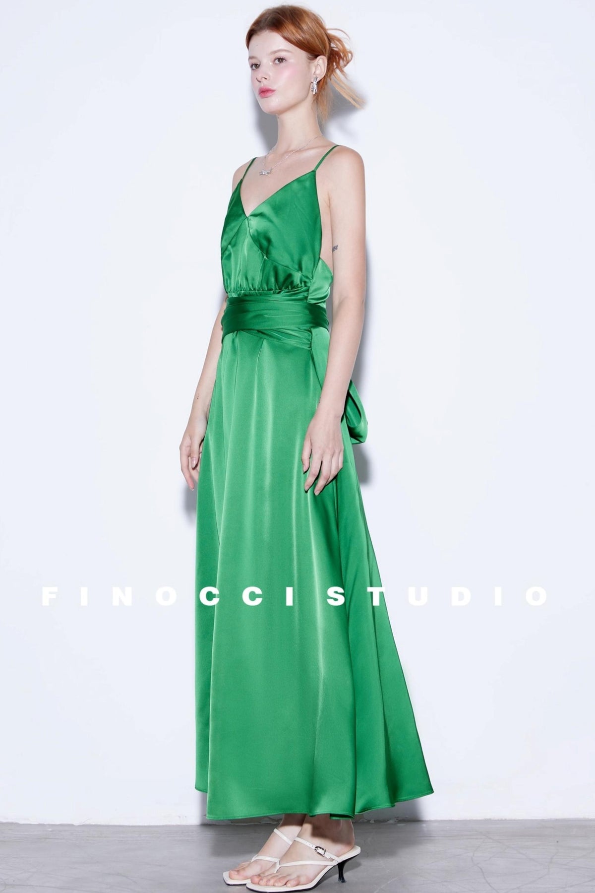 Green Vintage Resort Dress