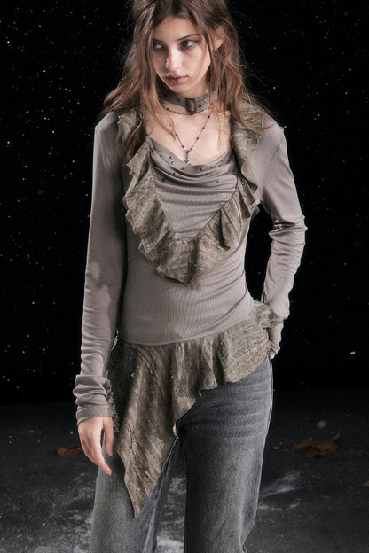 Swing Collar Tencel Shirt