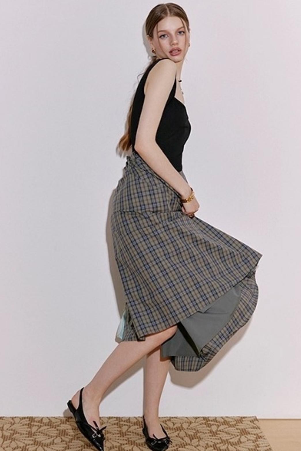 Classic Check Shearling Style Dress