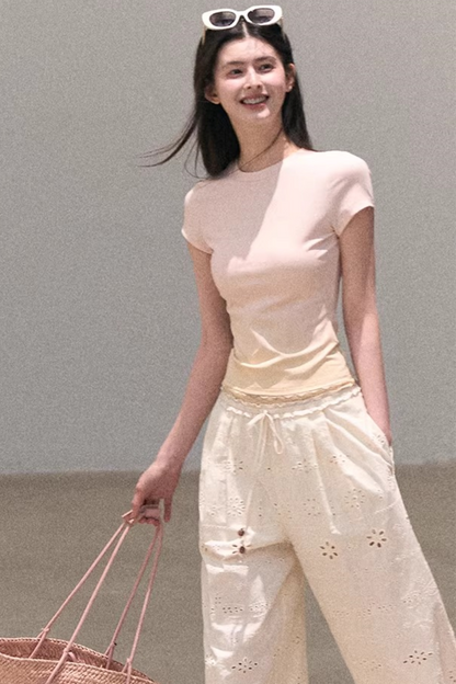 Pure Cotton Embroidered Pants