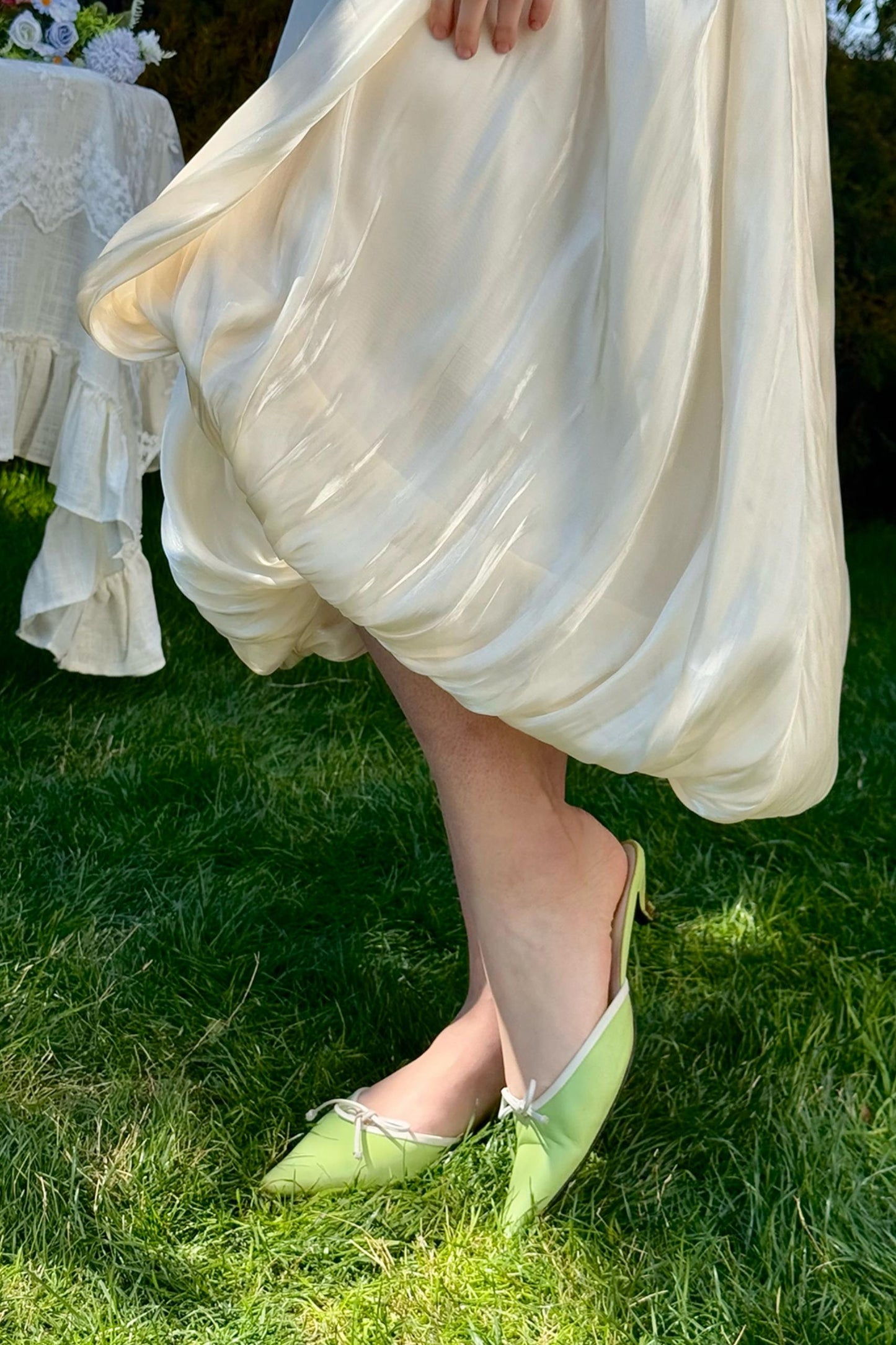 Butterfly Satin Skirt