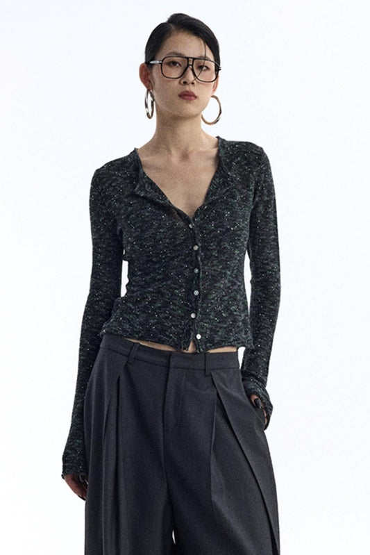 Glitter Sequins Knitted Top