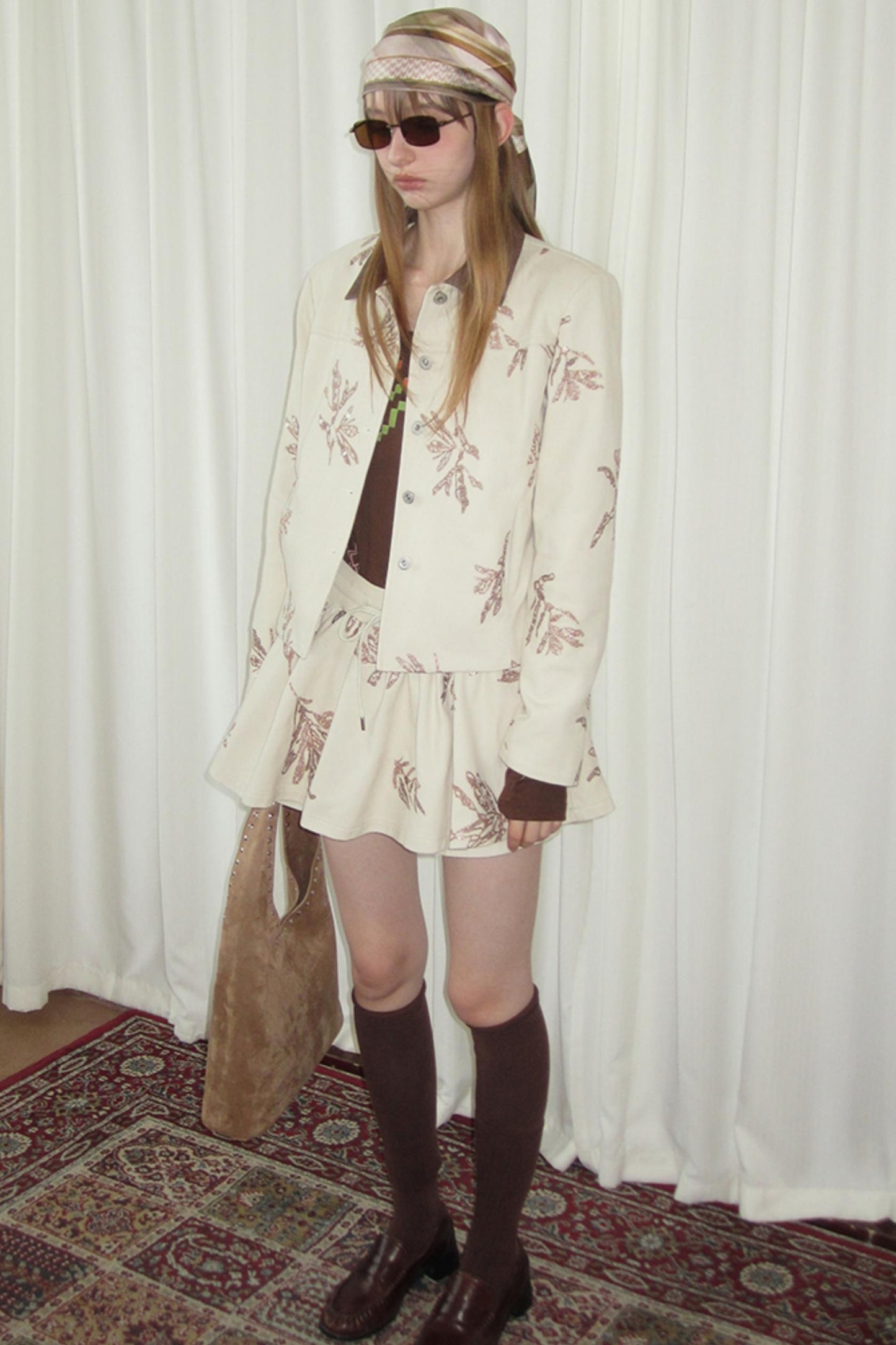 Thorns Embroidered Denim Jacket Set-Up