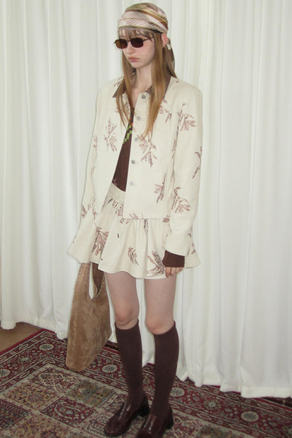 Thorns Embroidered Denim Jacket Set-Up