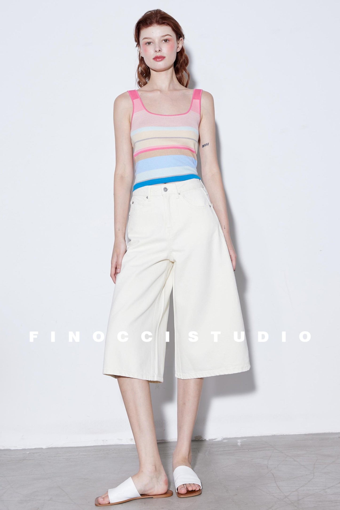 Relaxed Cotton Wide-Leg Denim Shorts