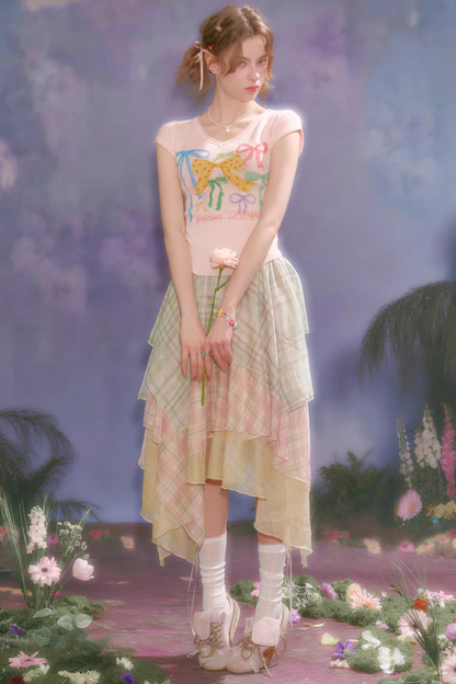 Cherry Blossom Chiffon Skirt