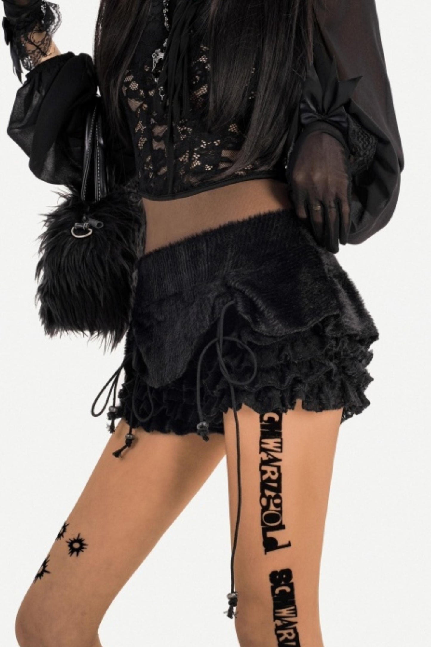 Black Lace Off-Shoulder Top