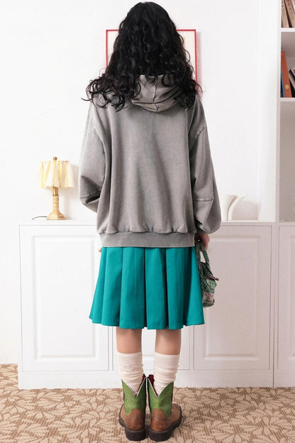 Low Tide Mark Print Hooded Top