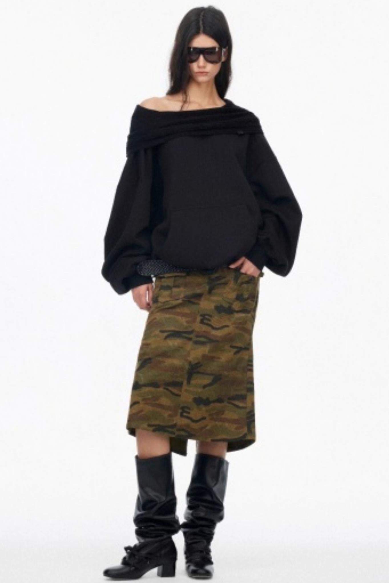 Vintage Camouflage Mermaid Skirt