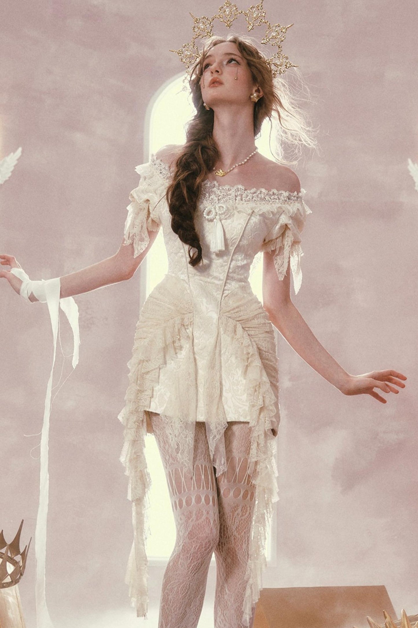 French Boned Lace Dress