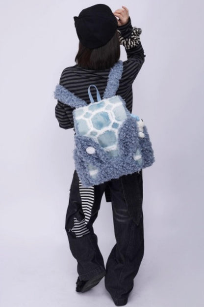 Furry Rabbit Ear Backpack
