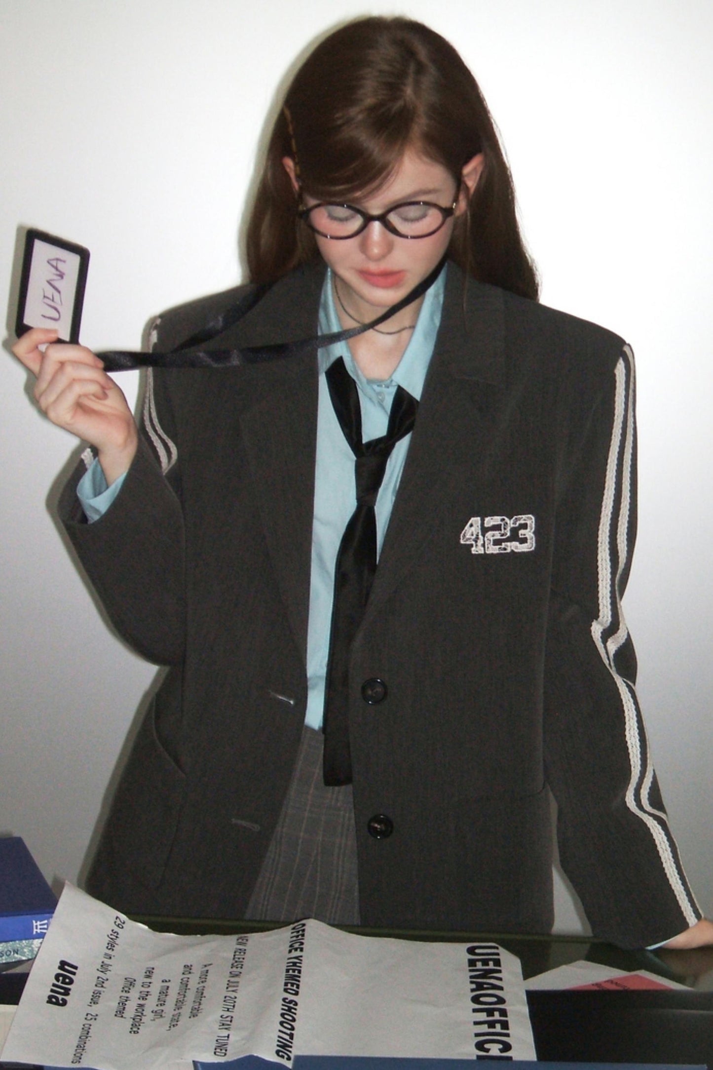 Retro Gray Embroidered Jacket