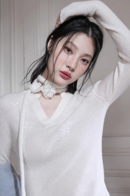 Sheep Wool Sequin Top