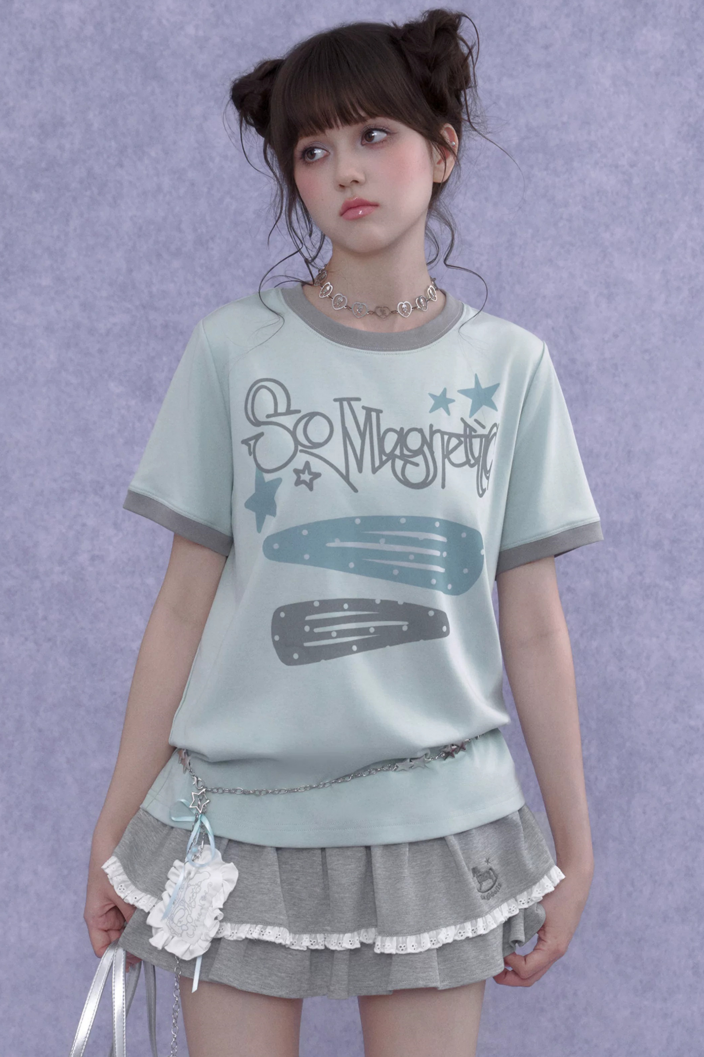 Sweet Cool Print T-Shirt Shorts Set-Up